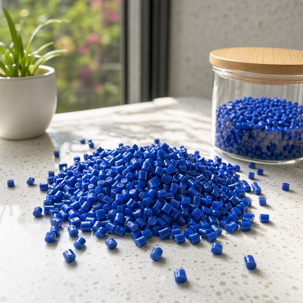 Blue plastic granules, industrial-grade PP polypropylene granules, 25kg with free shipping details Picture