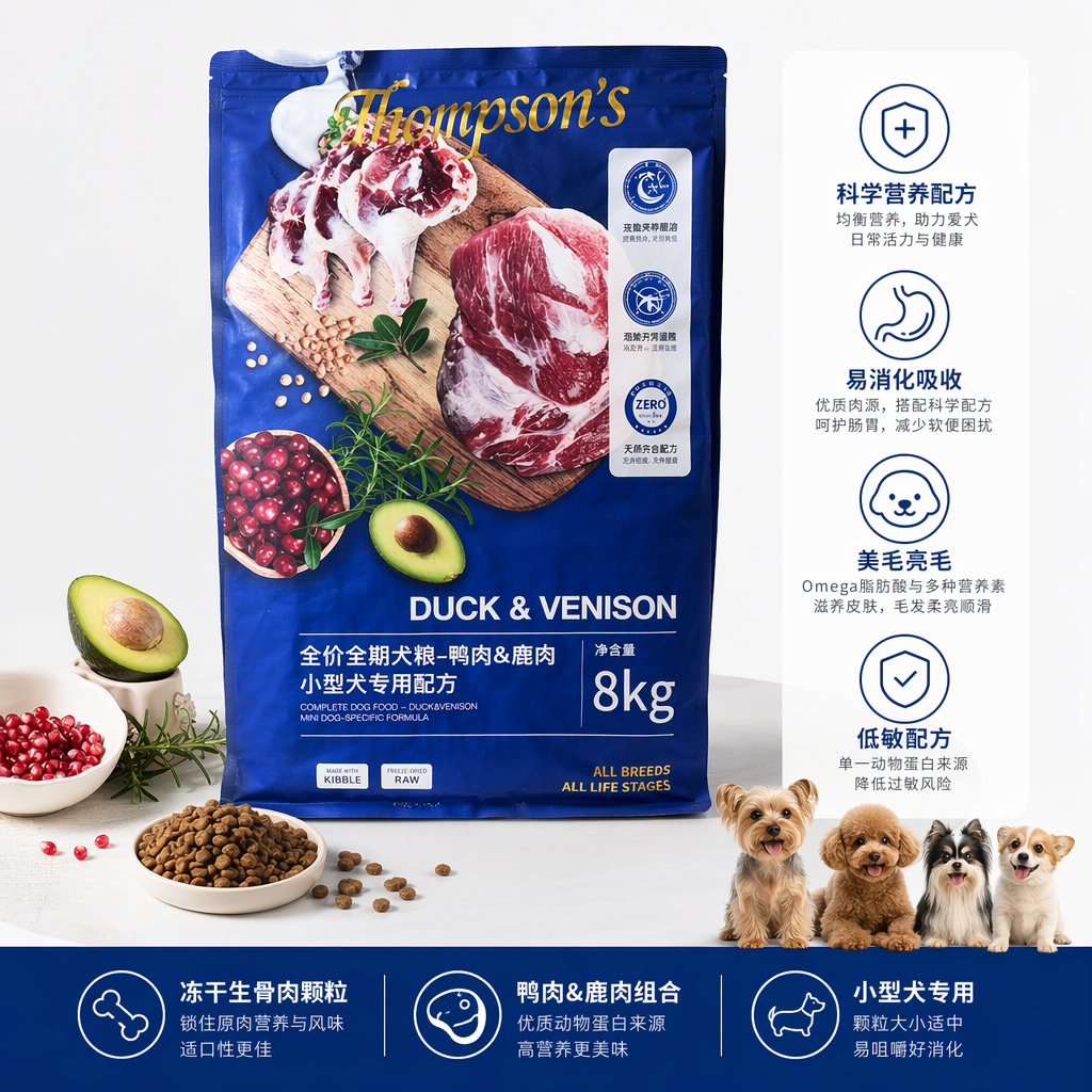 蓝色包装袋装狗粮 宠物犬专用全价营养干粮