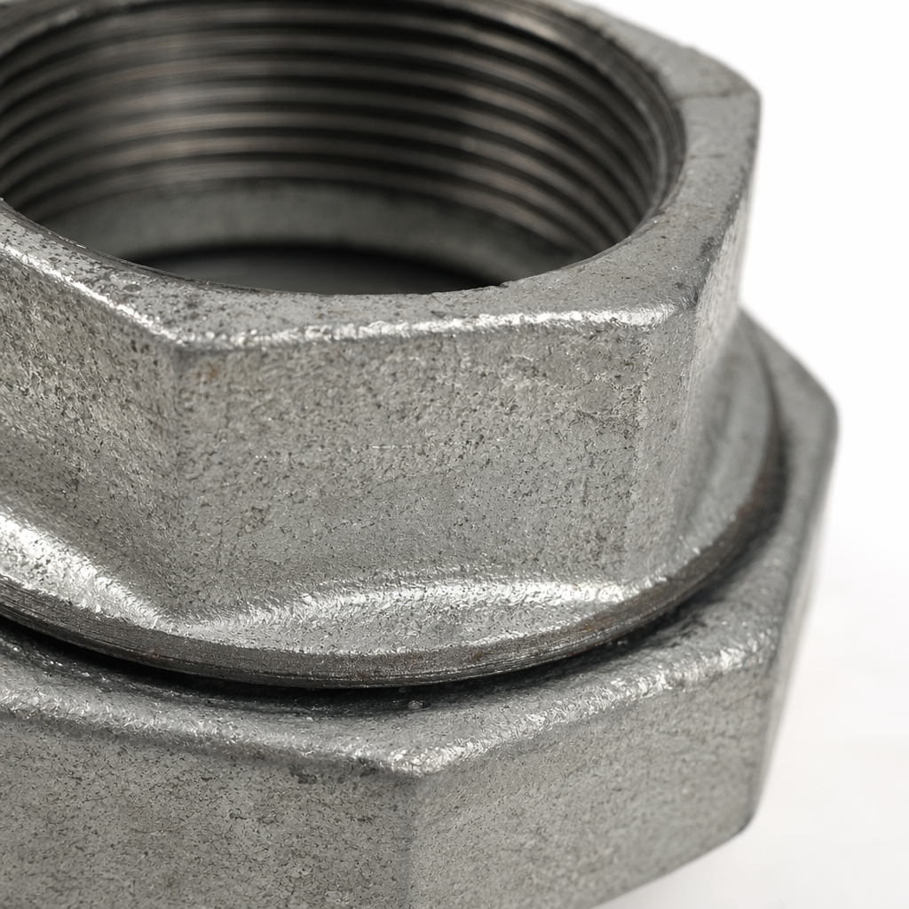 Grey hexagonal nut joint, stainless steel internal and external thread universal pipe fitting accessory 170533268 Application Scenario