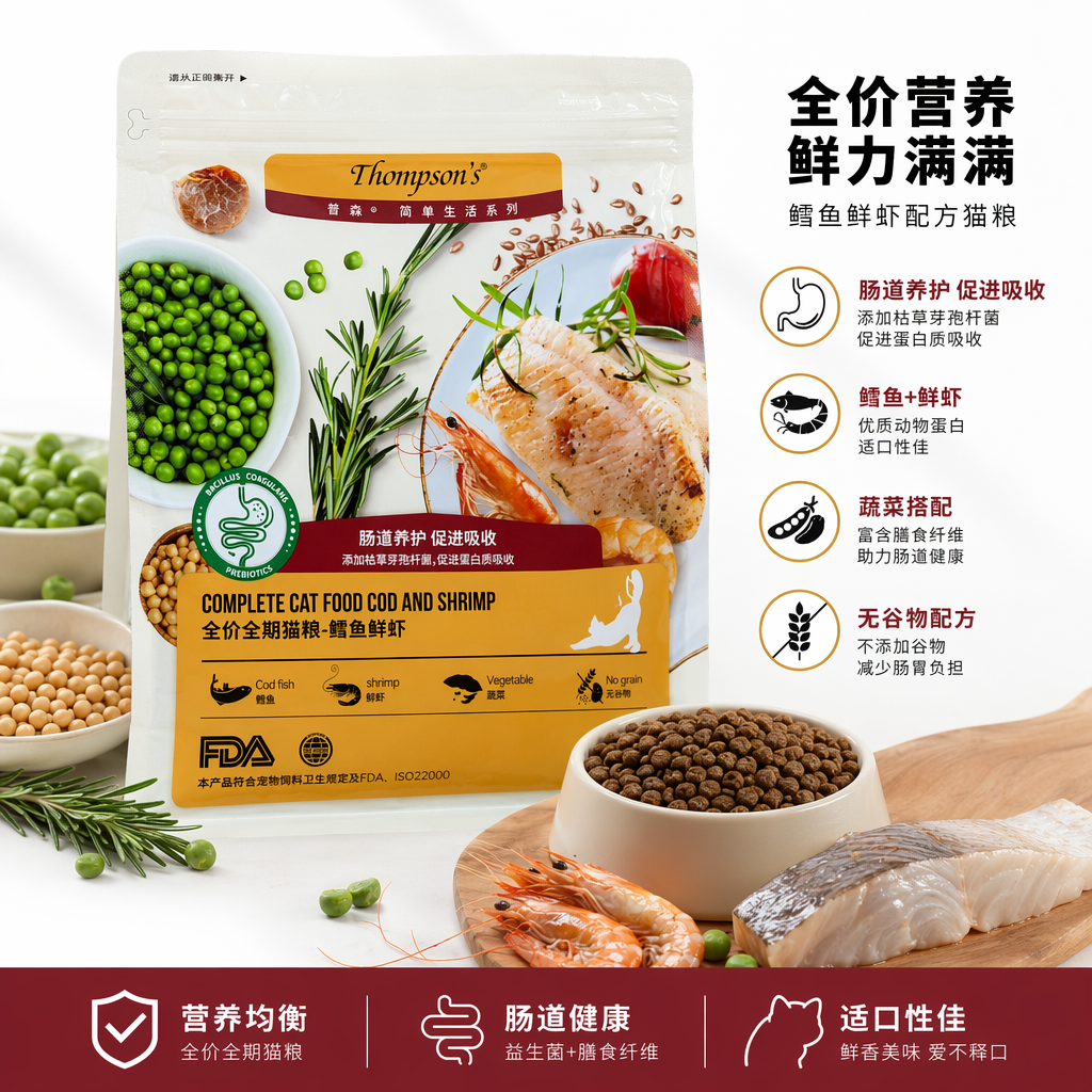 白色包装袋猫粮通用型成猫幼猫全价营养猫食