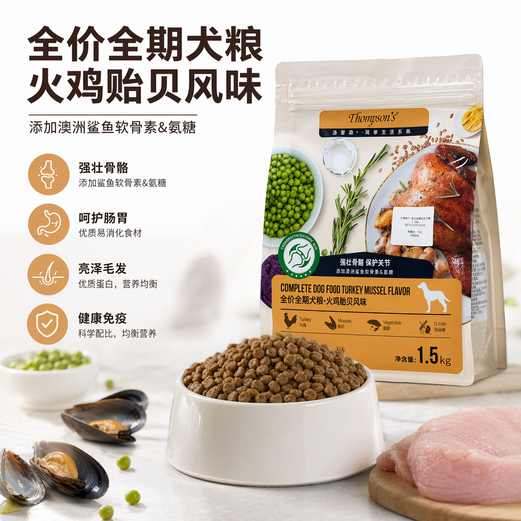 橙色包装袋狗粮天然无谷成犬专用营养均衡