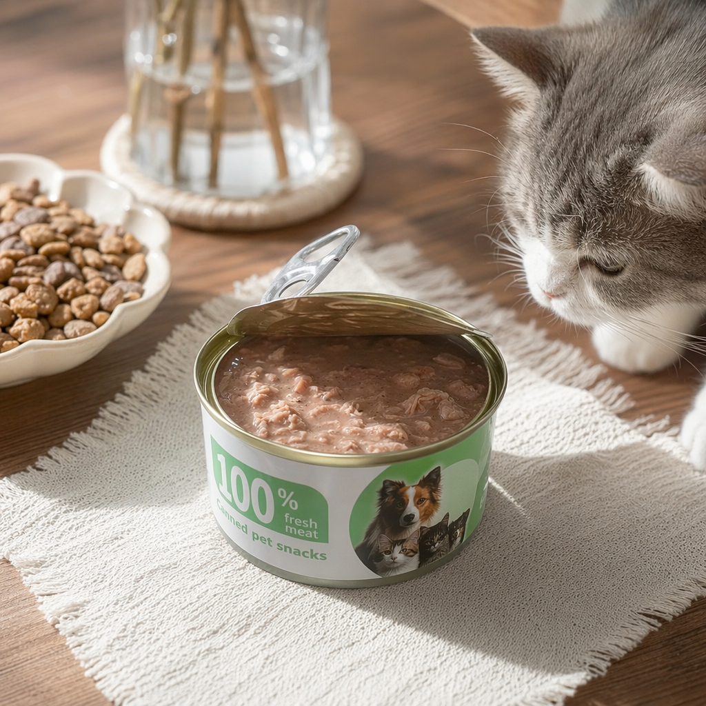 Green-label canned food is natural, additive-free, convenient, ready-to-eat, nutritious and delicious details Picture