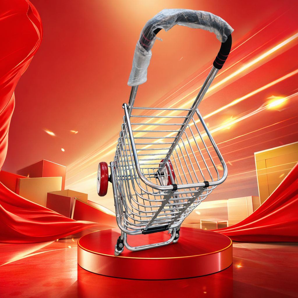 وعربات التسوق المصنوعة من المعدن الفضي ذات قدرة كبيرة على التحمل Specification image
