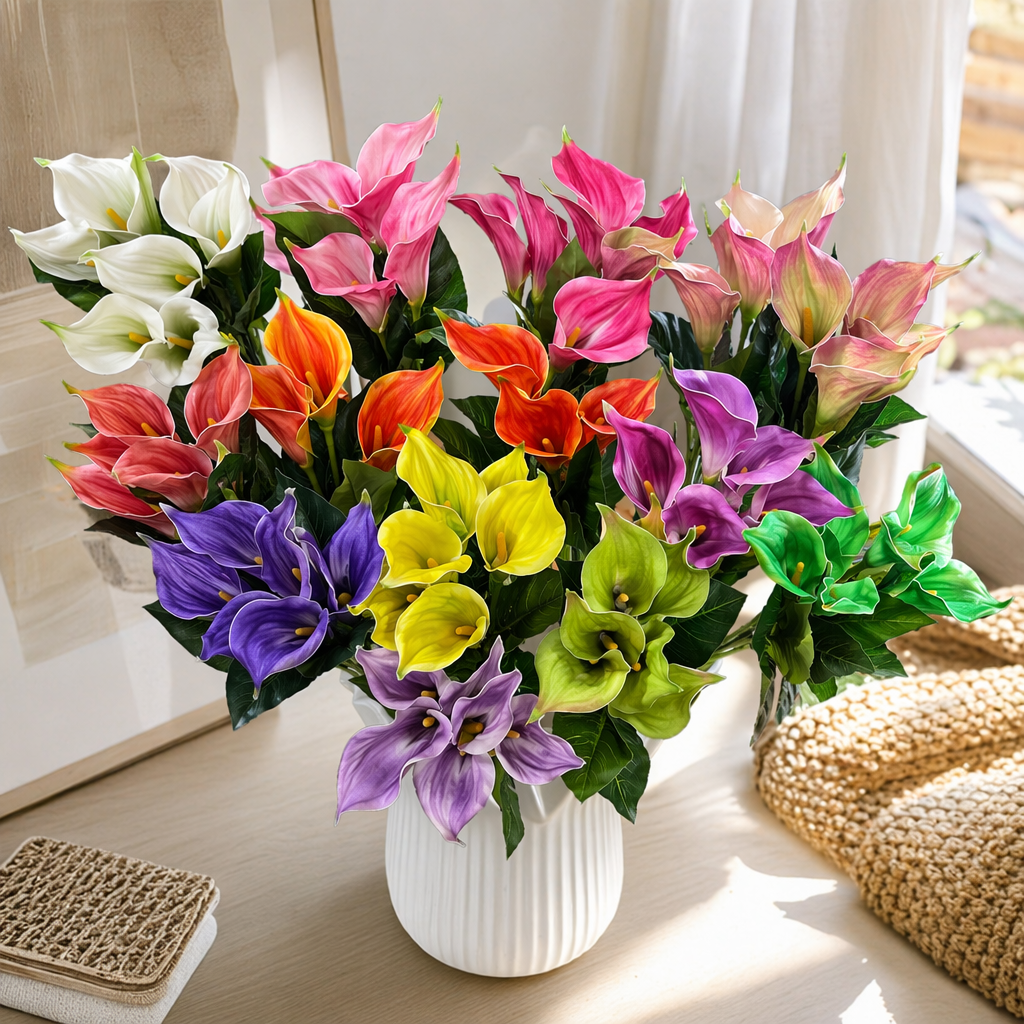 Colorful calla lily bouquets, free shipping for birthday and festival gifts details Picture