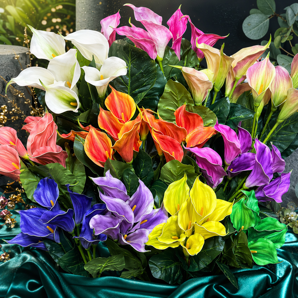Colorful calla lily bouquets, free shipping for birthday and festival gifts Specification image