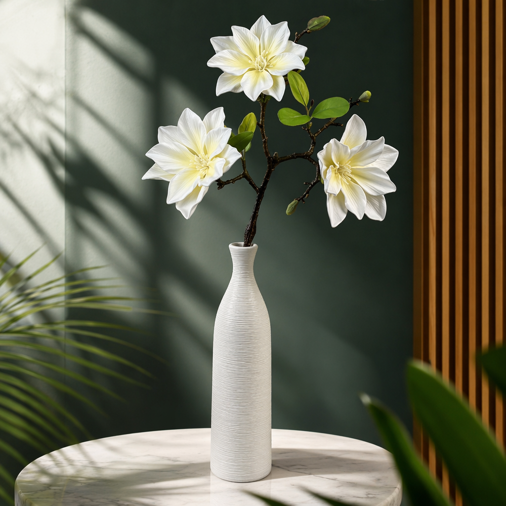 مزهرية اللون الأبيض مع اللون الأصفر الأبيض مع زخرفة غرفة المعيشة الصينية Specification image