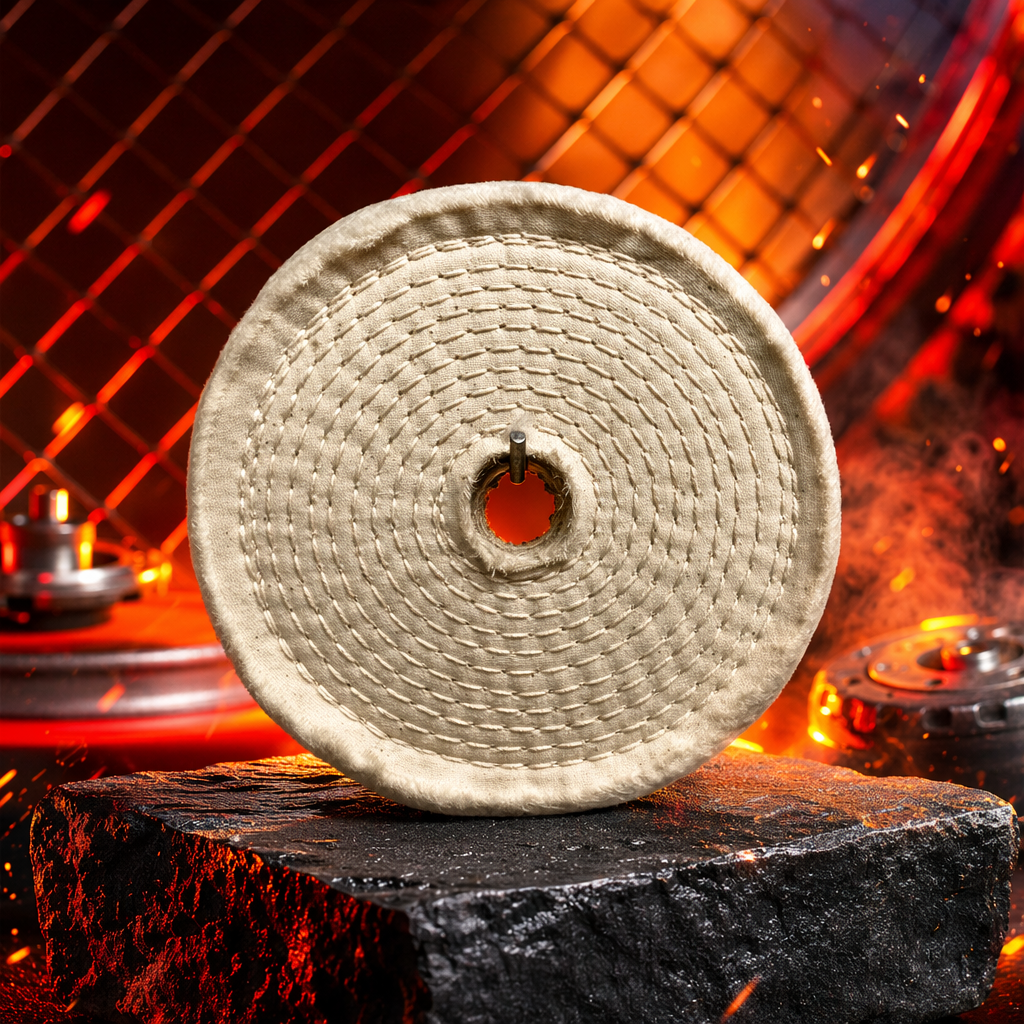 The off-white cotton polishing wheel is manually ground and the polishing cloth wheel is industrial-grade and durable Specification image