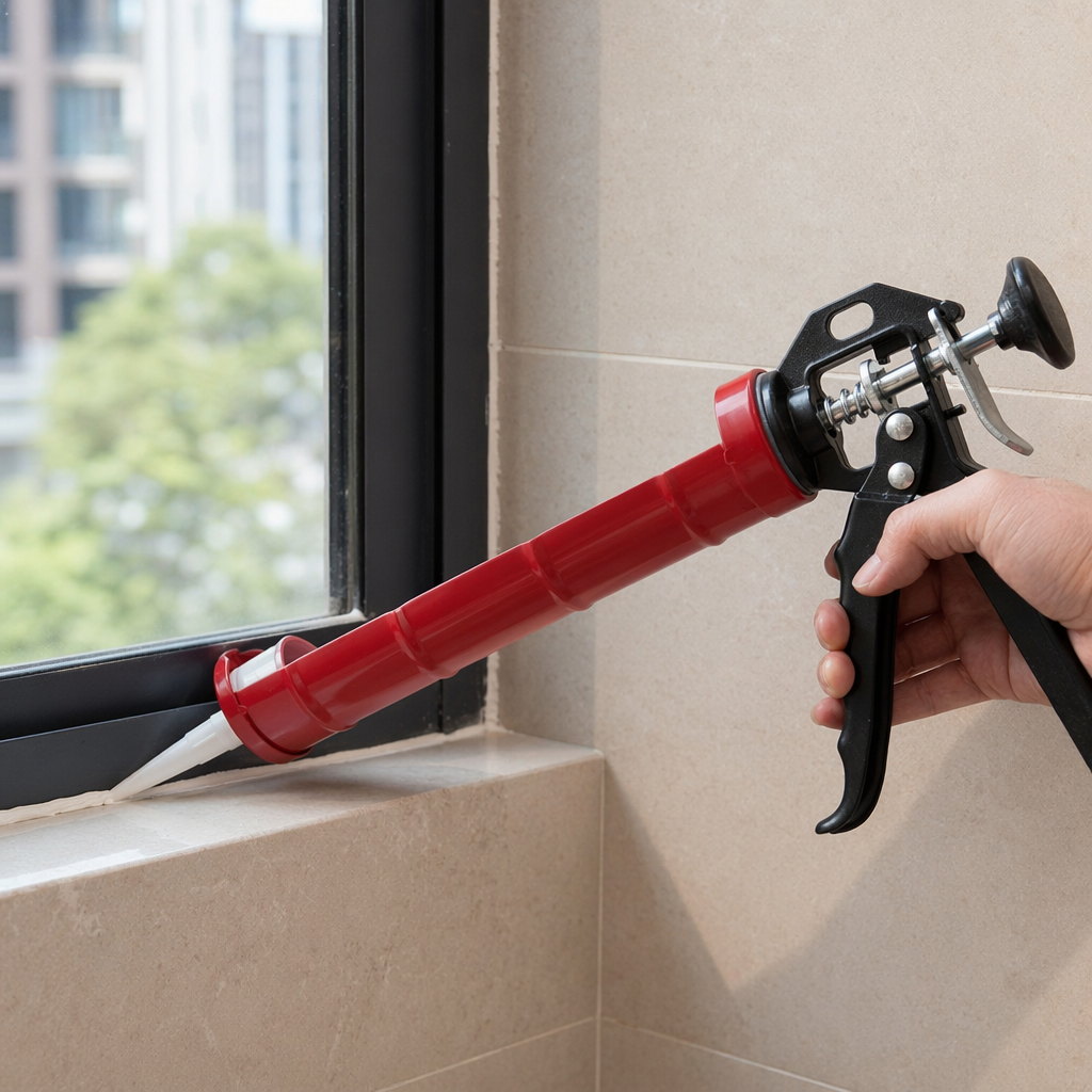Red glue gun, manual hot melt glue gun, portable glue stick suitable for home and office DIY details Picture