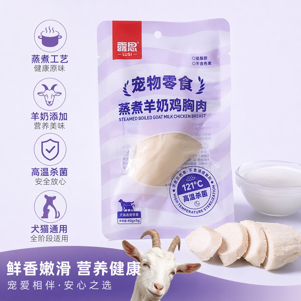 紫色包装袋宠物零食鸡肉干狗狗猫咪磨牙零食
