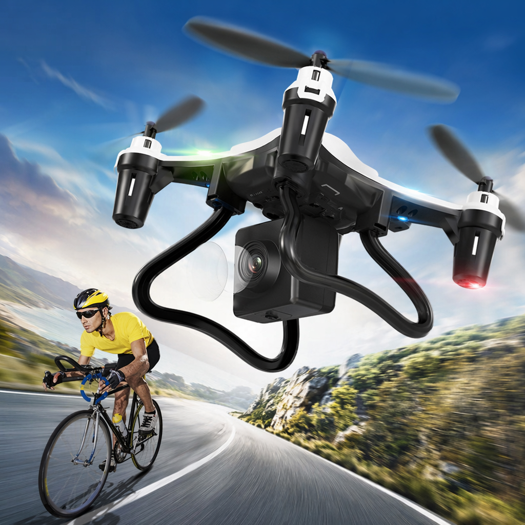 Black drone aerial photography device, 4K high-definition remote control aircraft, foldable and portable Specification image