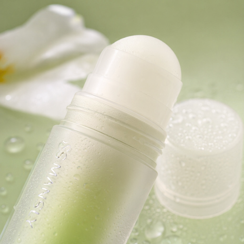 3S MANSY Flower Joy Fragrance Body Cream, light green gradient packaging, transparent bottle, milky white cream body Application Scenario