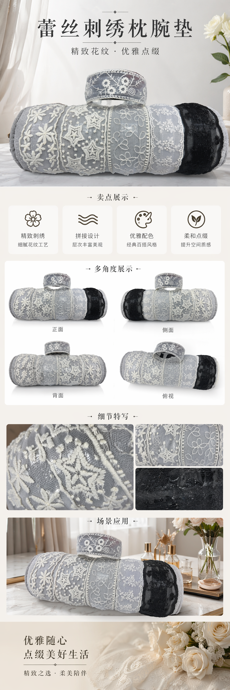 白色蕾丝花边卷 装饰手工DIY布艺辅料 缝纫裁剪用 pic 1