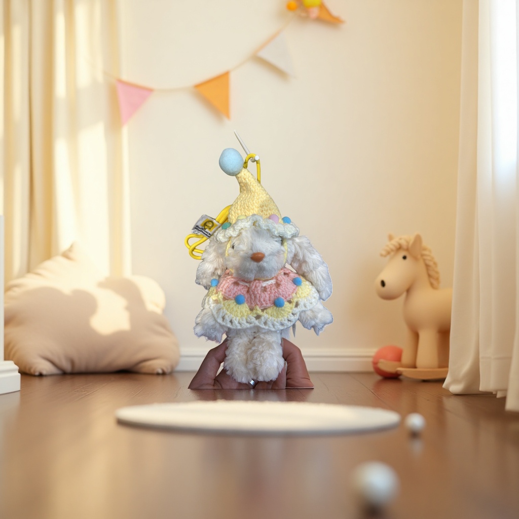 白色毛绒玩偶+产品图