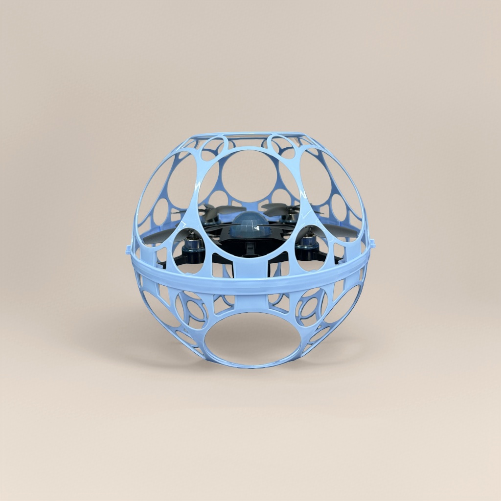 Light blue hollowed-out protective cover drone protective aerial photography equipment