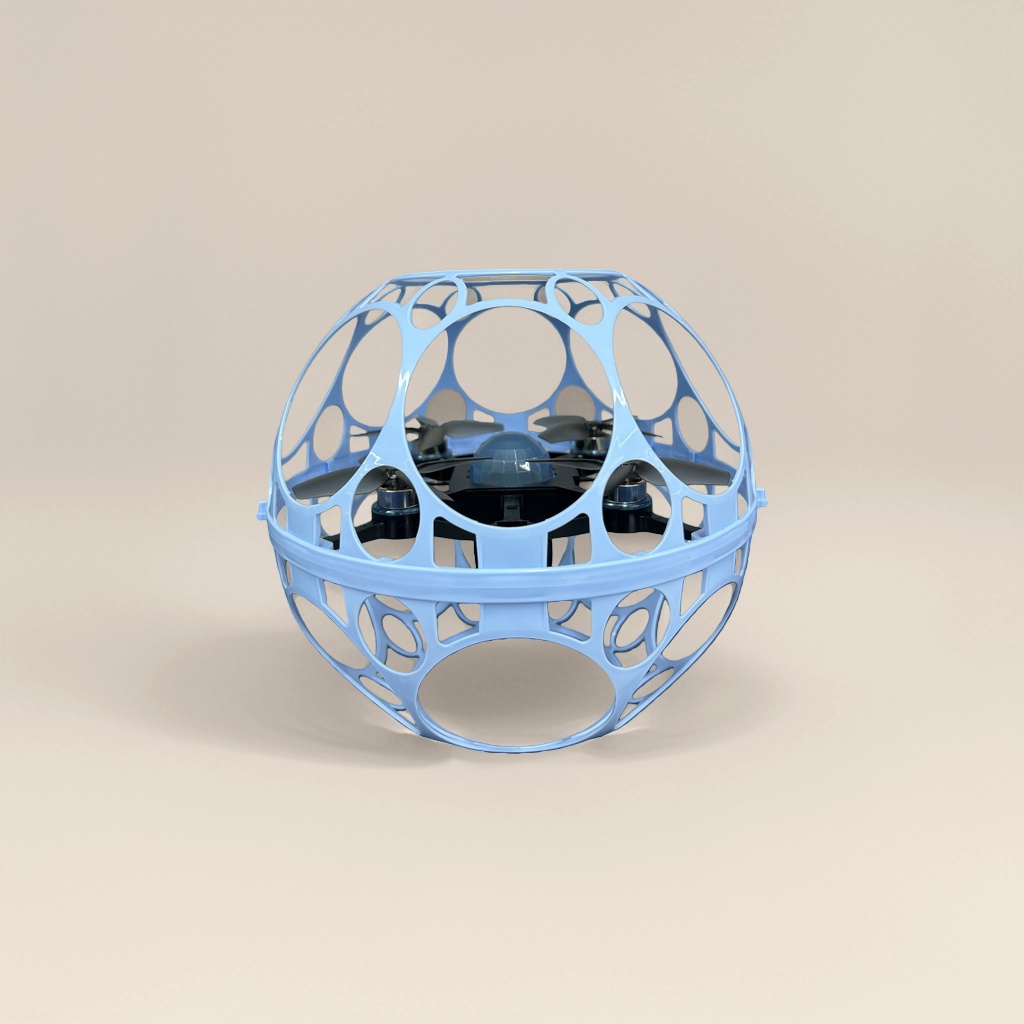 Light blue hollowed-out protective cover drone protective aerial photography equipment details Picture