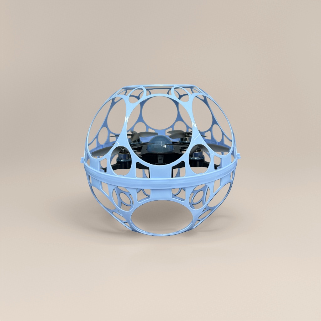 Light blue hollowed-out protective cover drone protective aerial photography equipment Application Scenario
