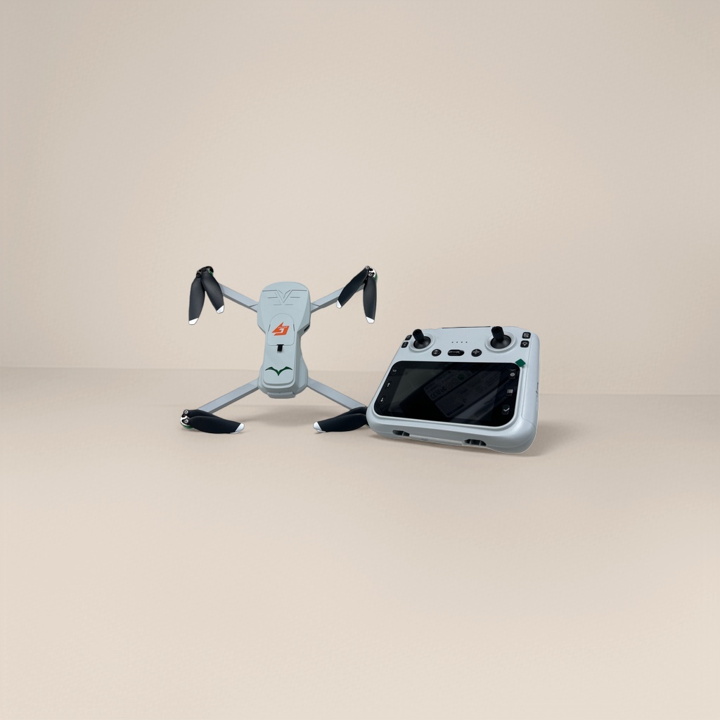 The white drone and remote control aerial photography stabilizer feature high-definition image transmission and are foldable and portable Application Scenario