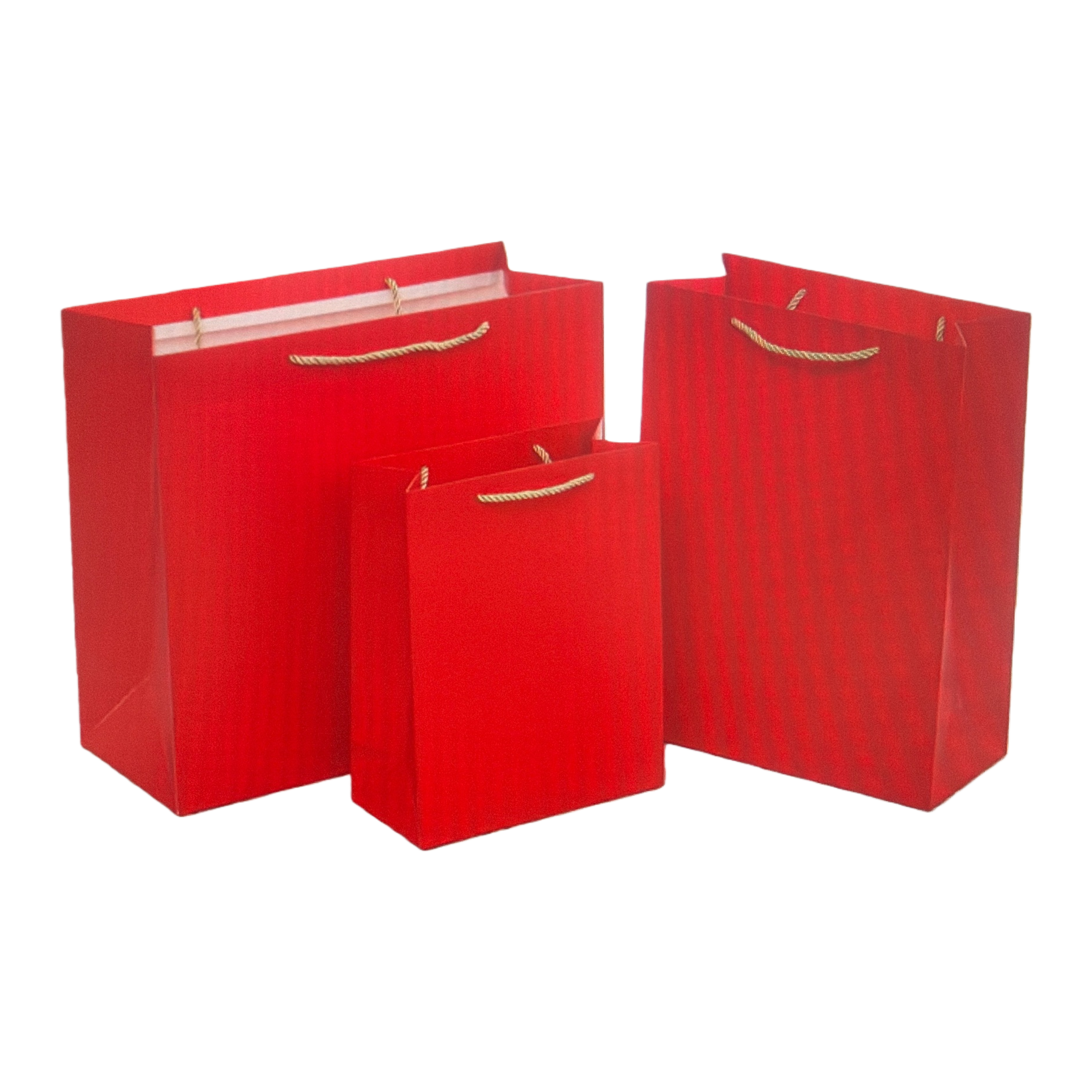 Red hand-held paper bag, large thickened eco-friendly shopping bag, gift packaging bag Item Picture