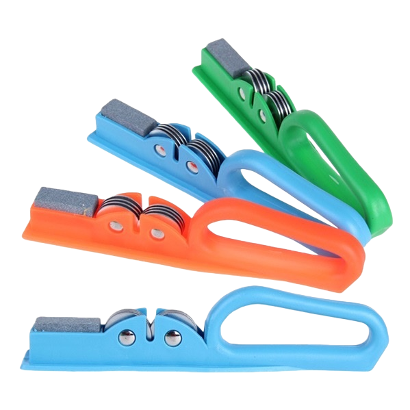 Colorful multi-functional knife sharpener, kitchen knife special whetstone, ceramic alloy double-sided Item Picture