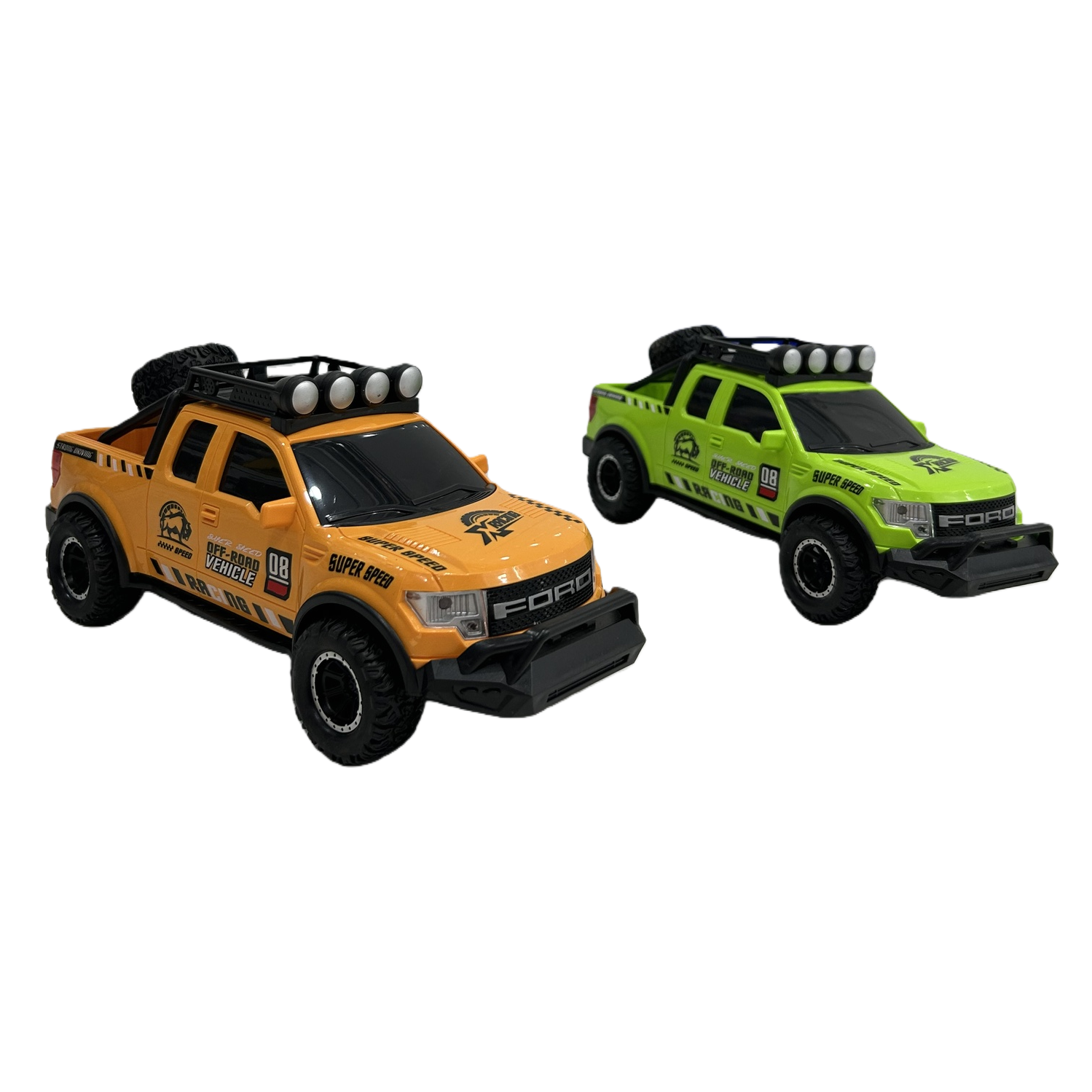 Green and orange off-road vehicle toys for children Item Picture