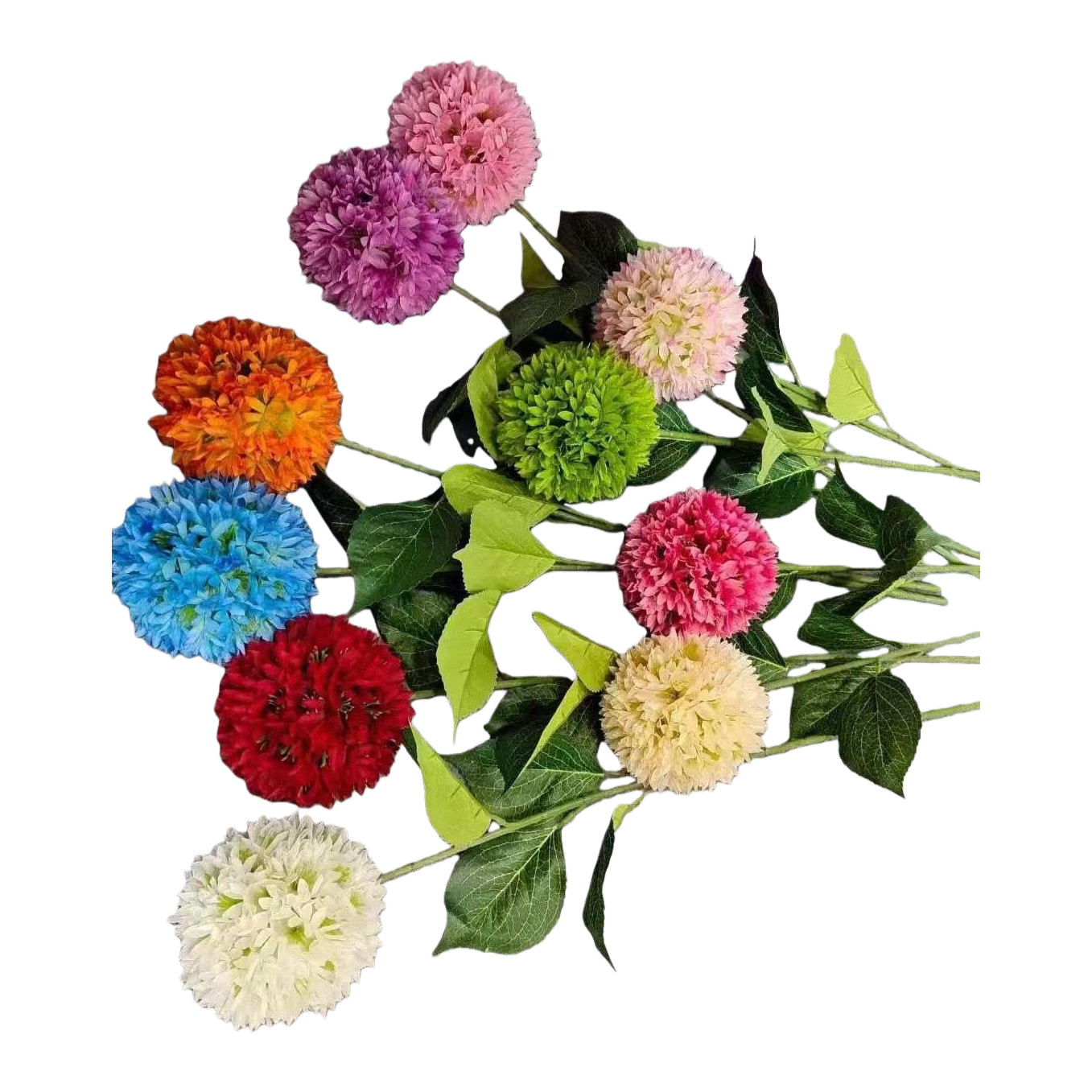 Colorful spherical artificial flower bouquets, home decoration ornaments, living room, bedroom, table floral arrangements Item Picture