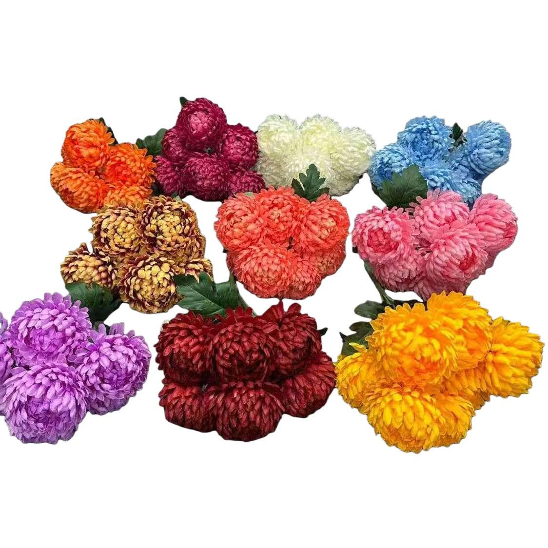 Colorful simulated chrysanthemum bouquets for home decoration and flower arrangement in the living room and bedroom Item Picture