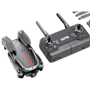 Black carbon fiber textured drone remote control set Item Picture