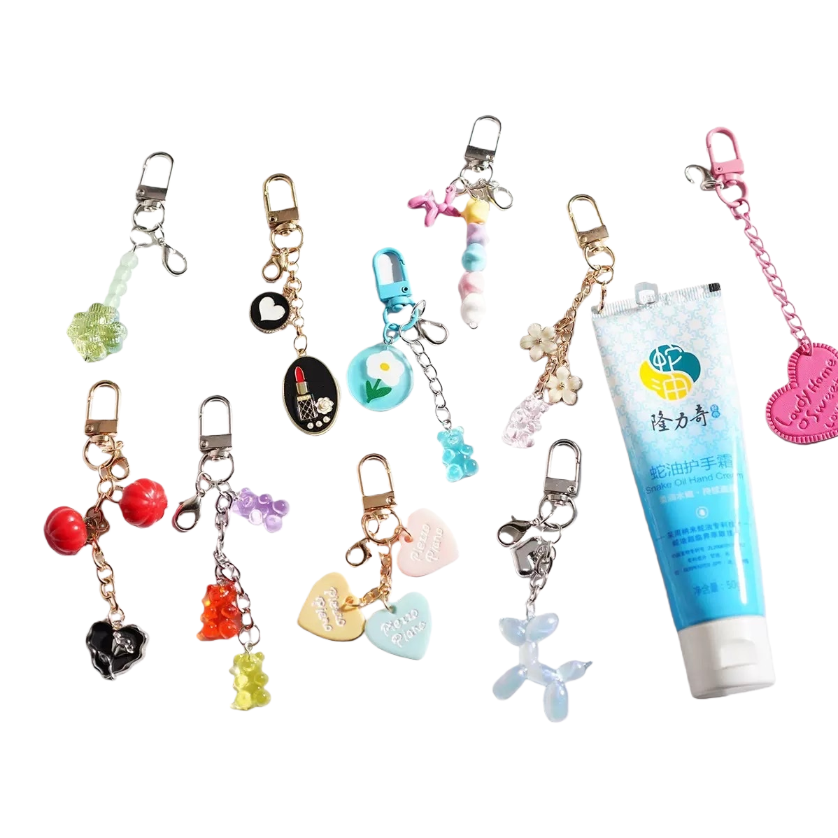 Colorful and cute keychain pendant combinations and creative small items can be freely matched Item Picture