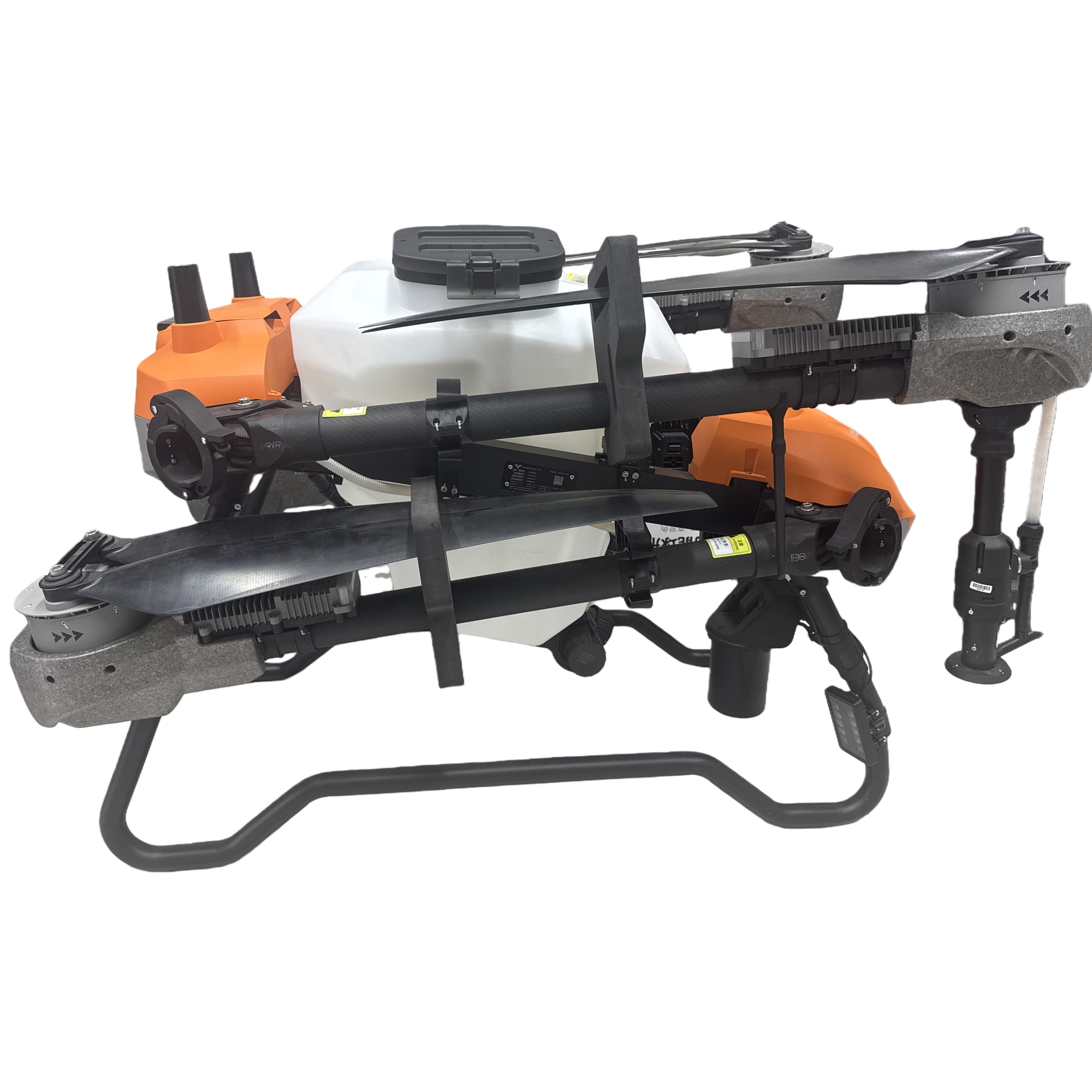 Orange and black striped plant protection drone, agricultural spraying drone, 10L pesticide box Item Picture