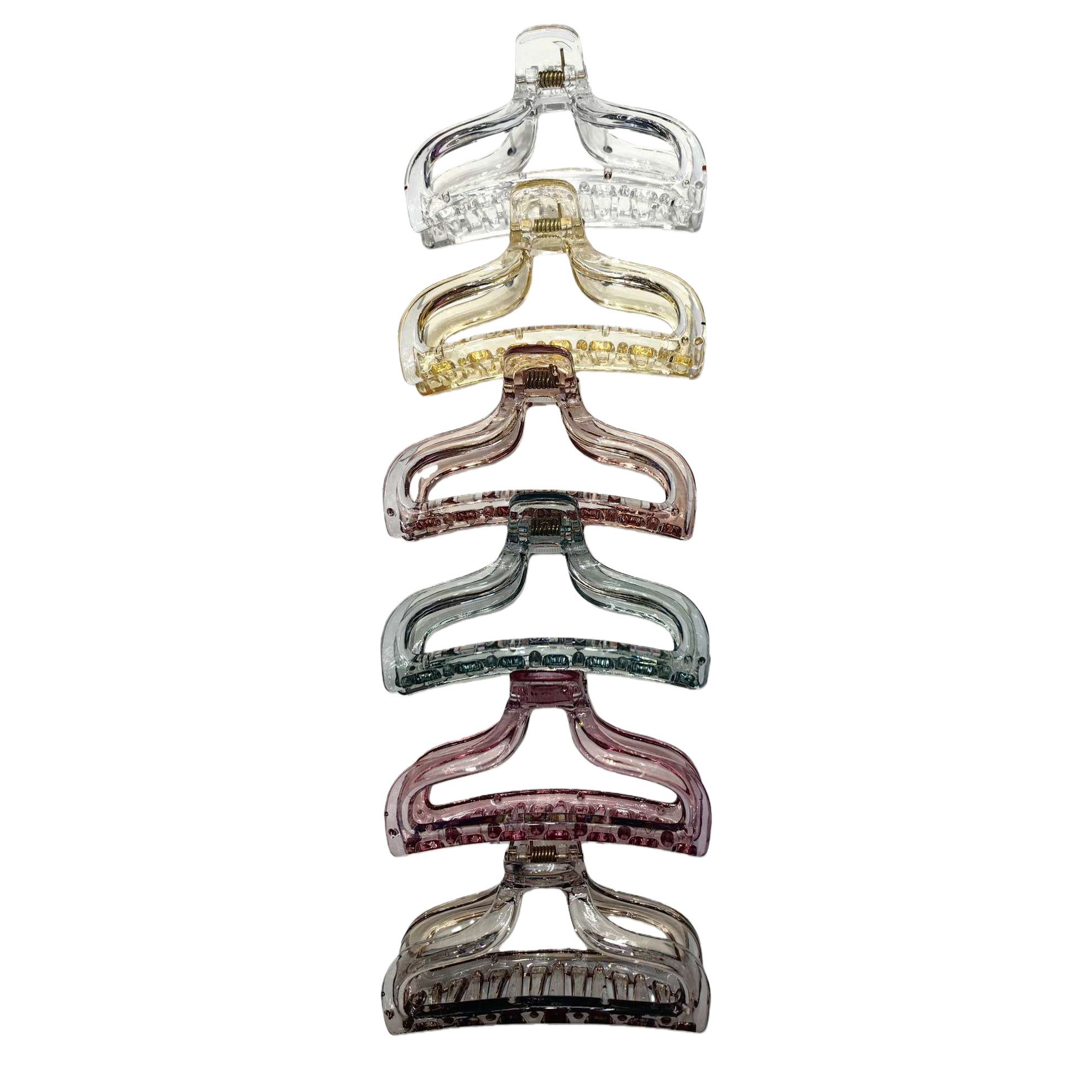 Colorful transparent hairpin set for girls, cute, simple and versatile headwear, multi-color combination Item Picture