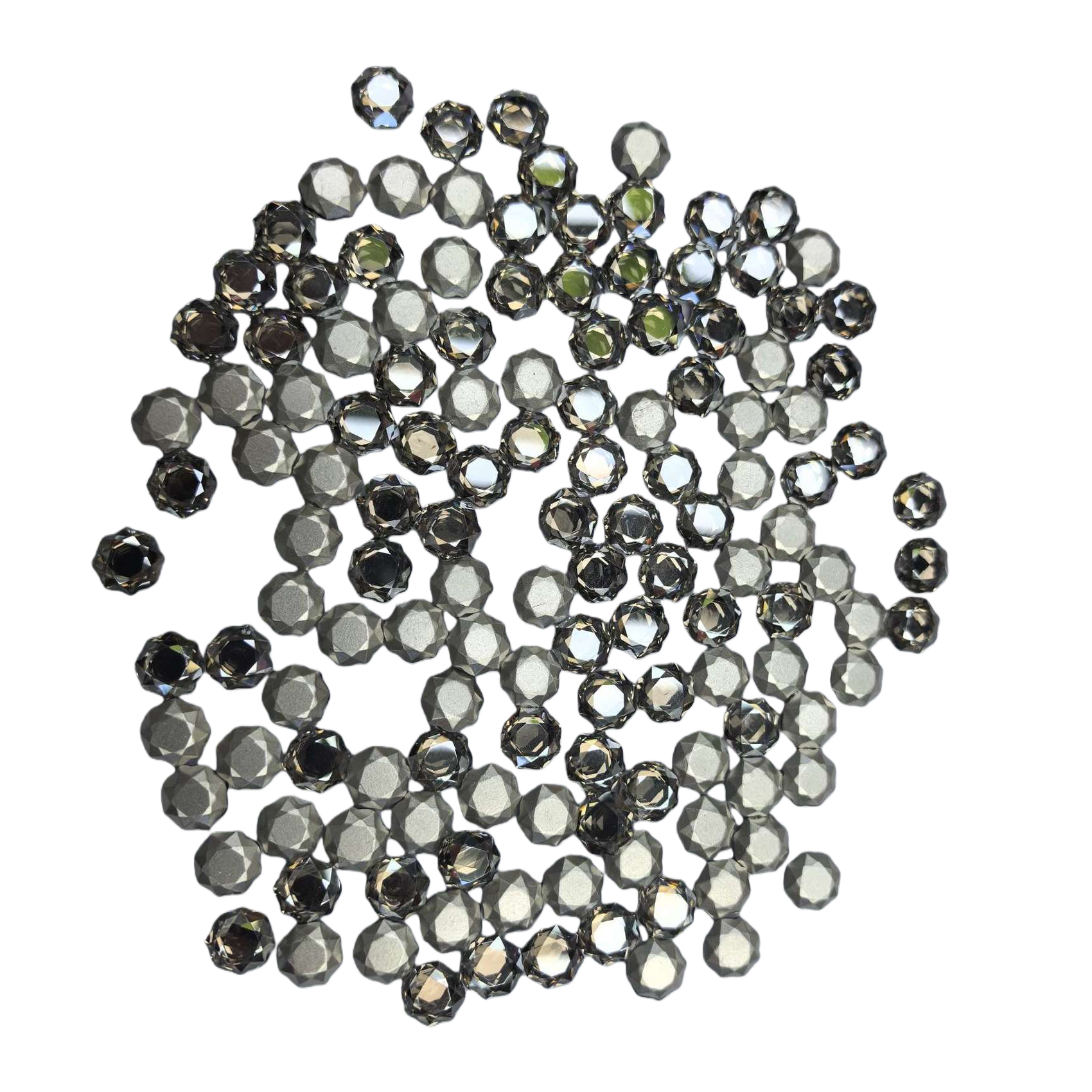 Silver crystal diamond jewelry made of alloy material, light luxury for daily wear Item Picture