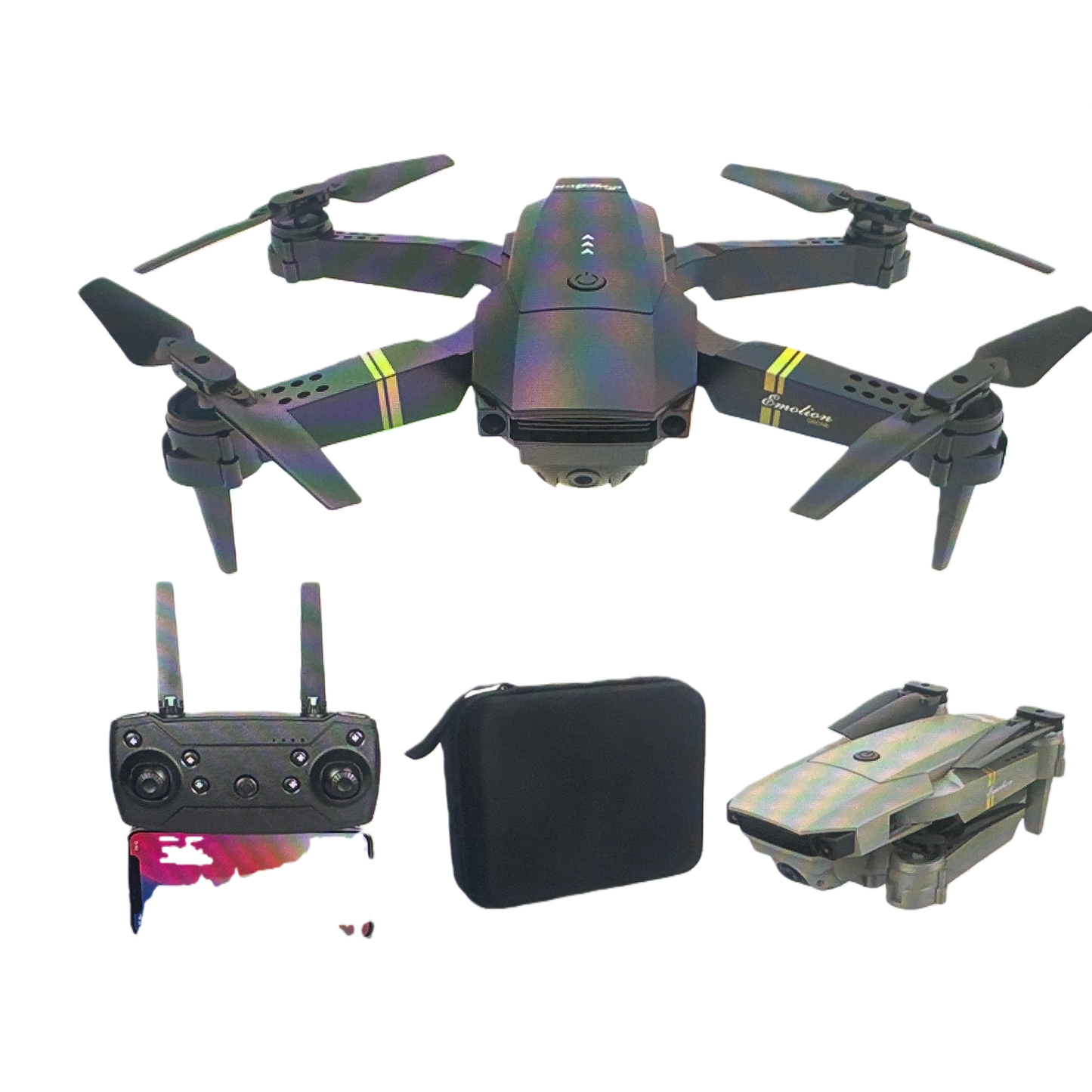 Black folding drone, lightweight and portable aerial photography device, 4K high-definition intelligent return Item Picture