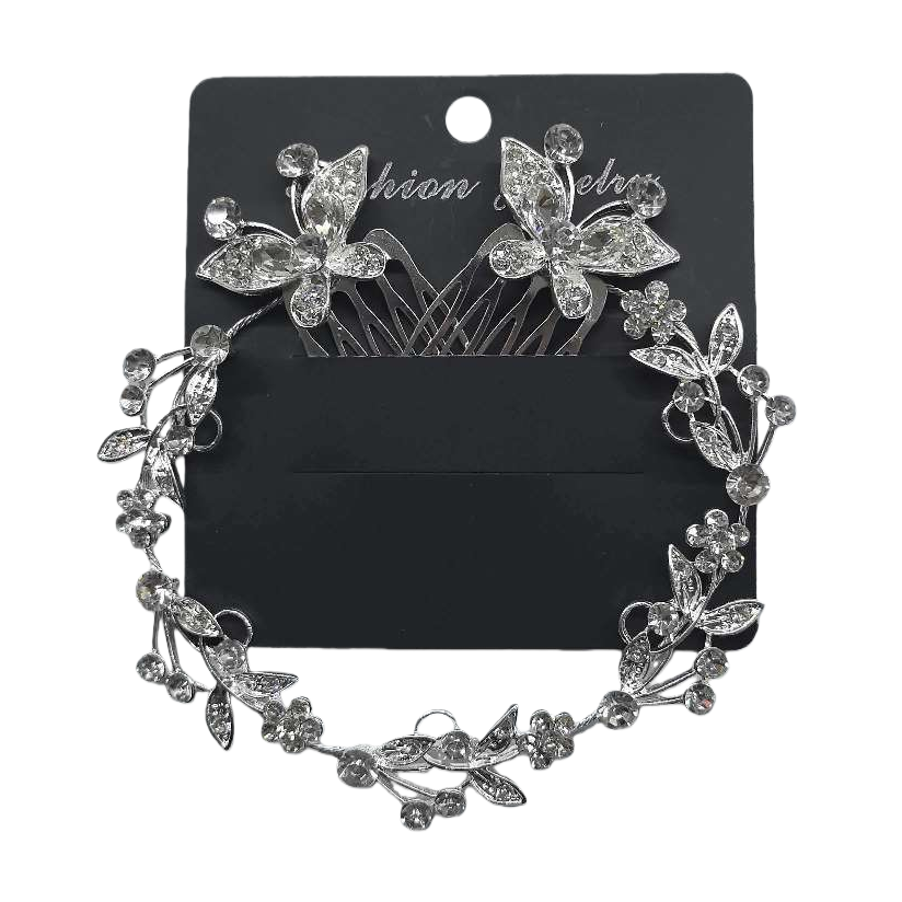 فرشة مغطاة بالفضة مزخرفة بأوراق مزخرفة Item Picture