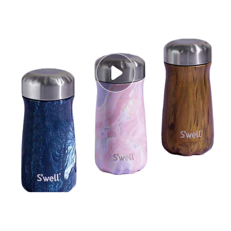 The S series of Swell blue and pink wood grain insulated cups are simple and fashionable, providing both cold and heat retention Item Picture
