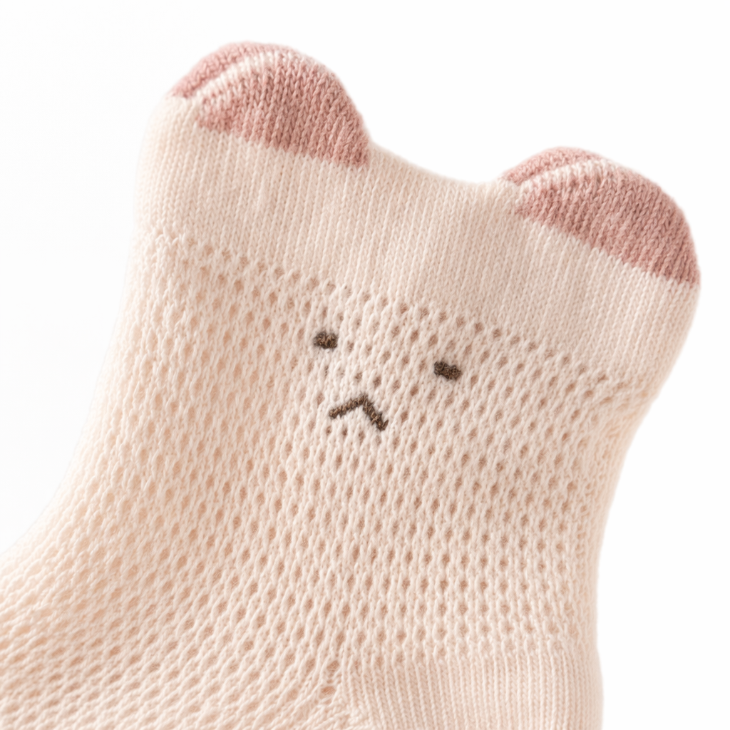 Pink cat ear socks, cute and girlish cotton mid-calf socks Application Scenario