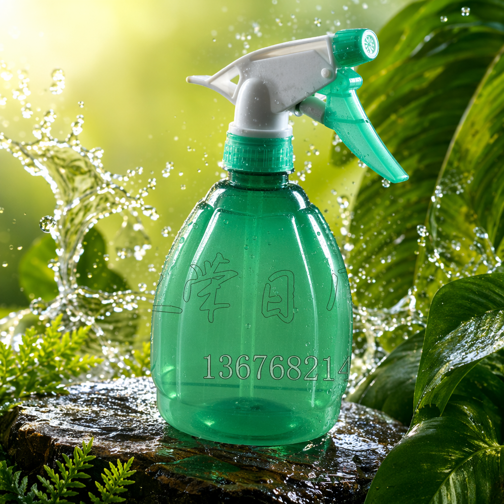 Green spray bottle 500ml press-type nozzle laboratory household portioning bottle Specification image