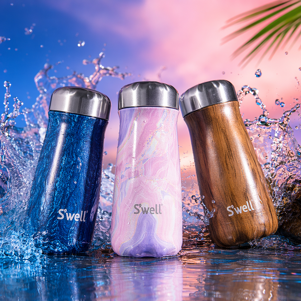 The S series of Swell blue and pink wood grain insulated cups are simple and fashionable, providing both cold and heat retention Specification image