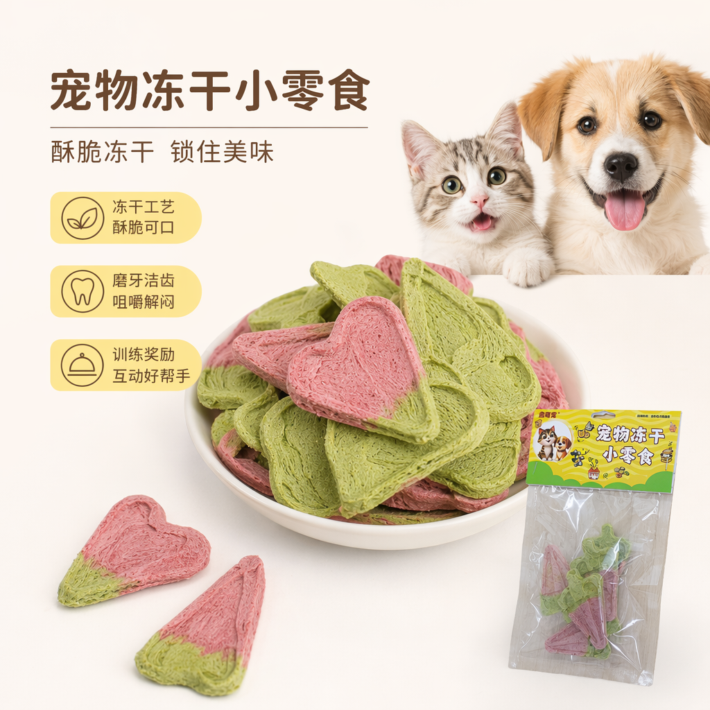 彩色包装袋宠物冻干小零食猫咪狗狗通用高蛋白健康零食