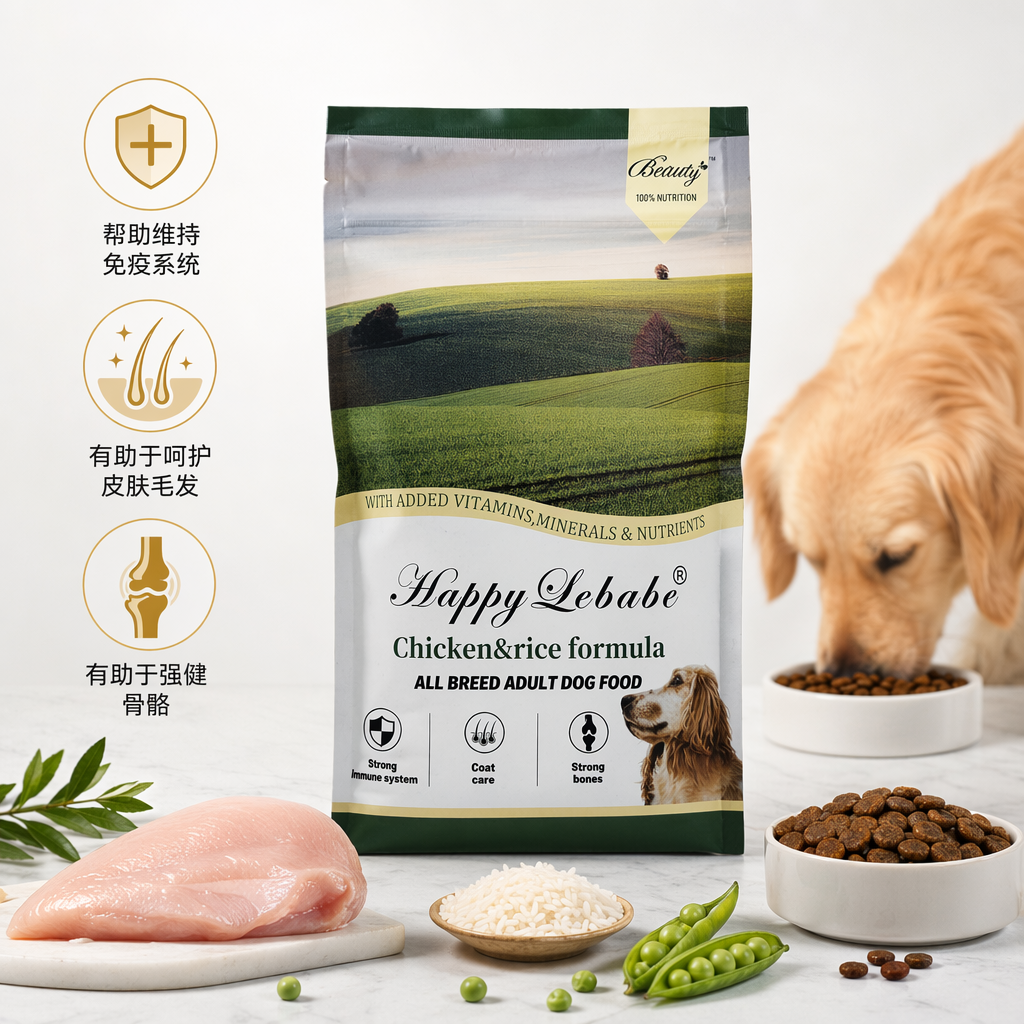绿色包装袋狗粮天然无谷成犬专用营养均衡宠物食品