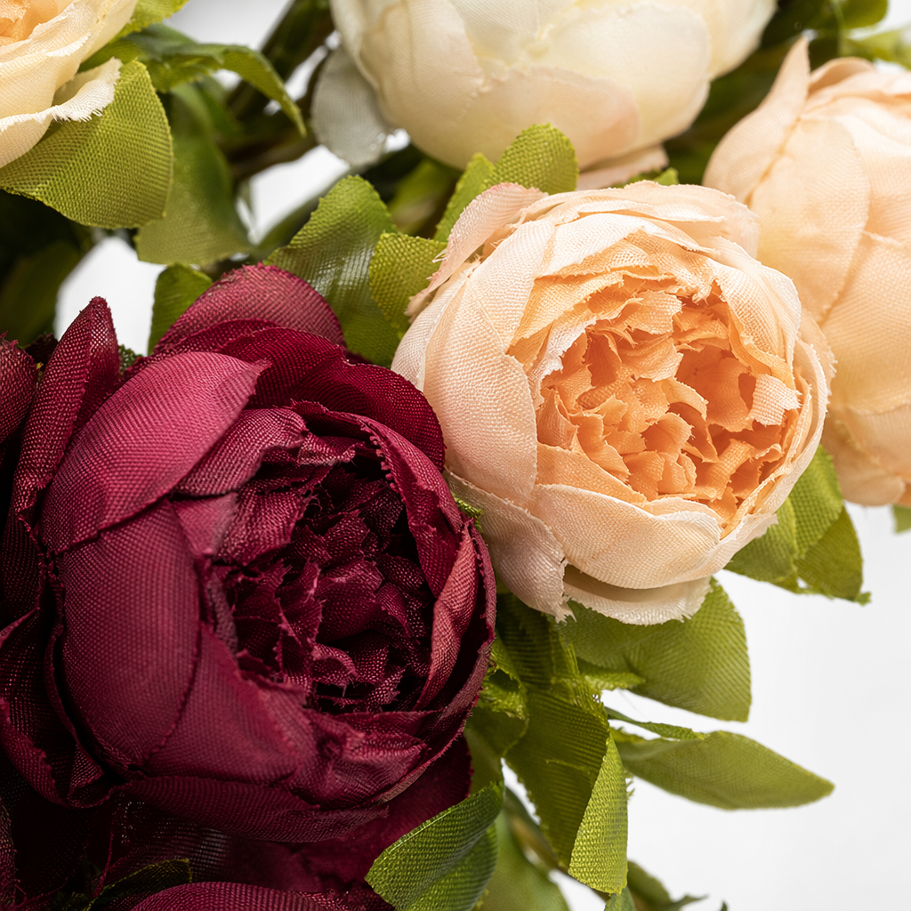 Colorful simulated peony bouquets, interior decorative items, wedding home flower arrangement art Application Scenario
