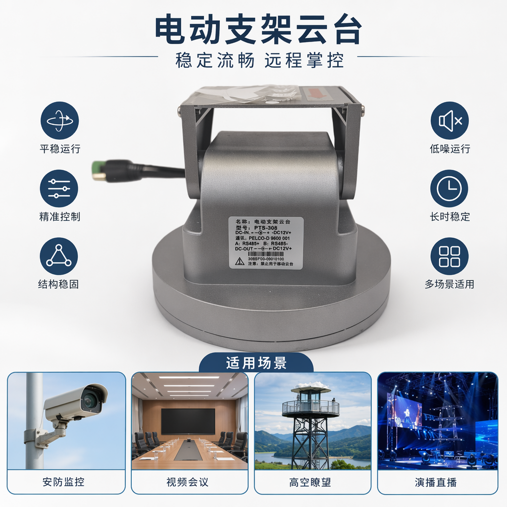 灰色电动云台支架