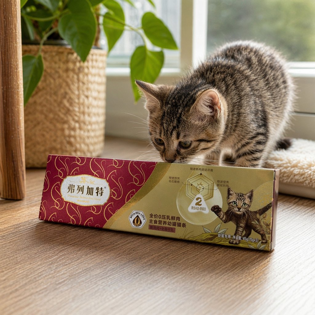 Red and gold packaging cat food box, pet food storage box, sealed moisture-proof preservation box details Picture