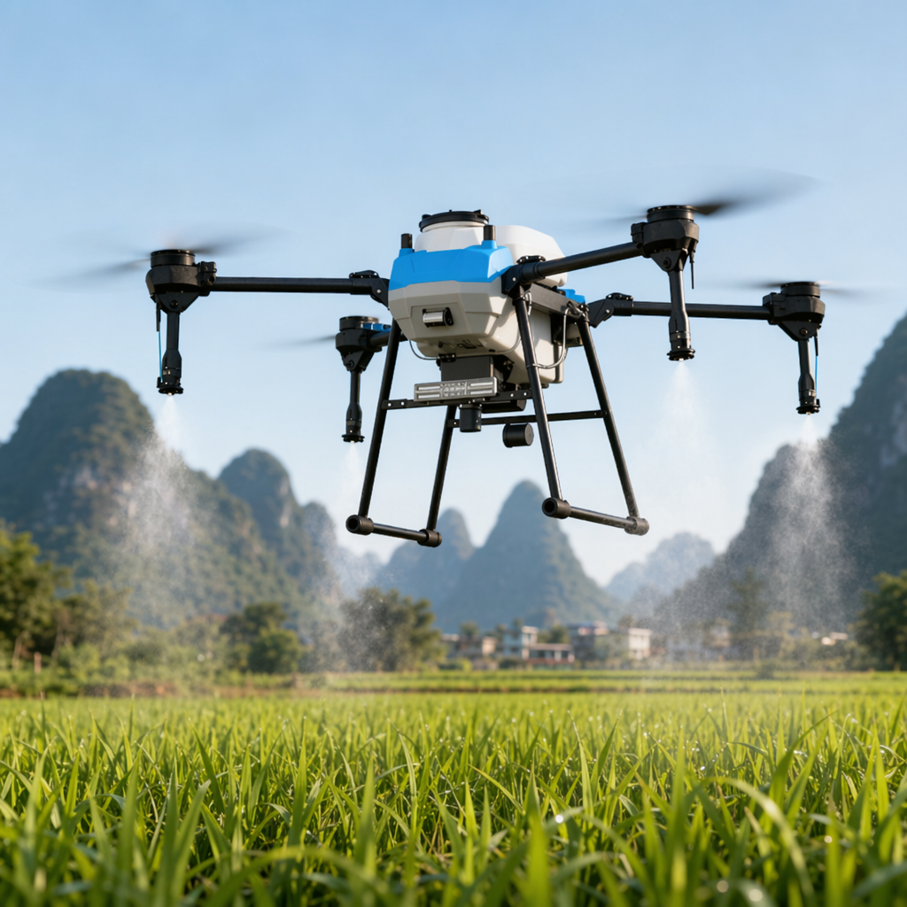High-definition video recording of blue and white dual-color drone aerial photography remote control aircraft details Picture
