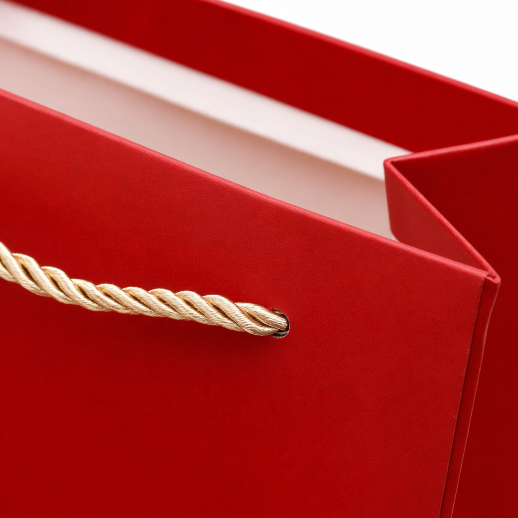 Red hand-held paper bag, large thickened eco-friendly shopping bag, gift packaging bag Application Scenario