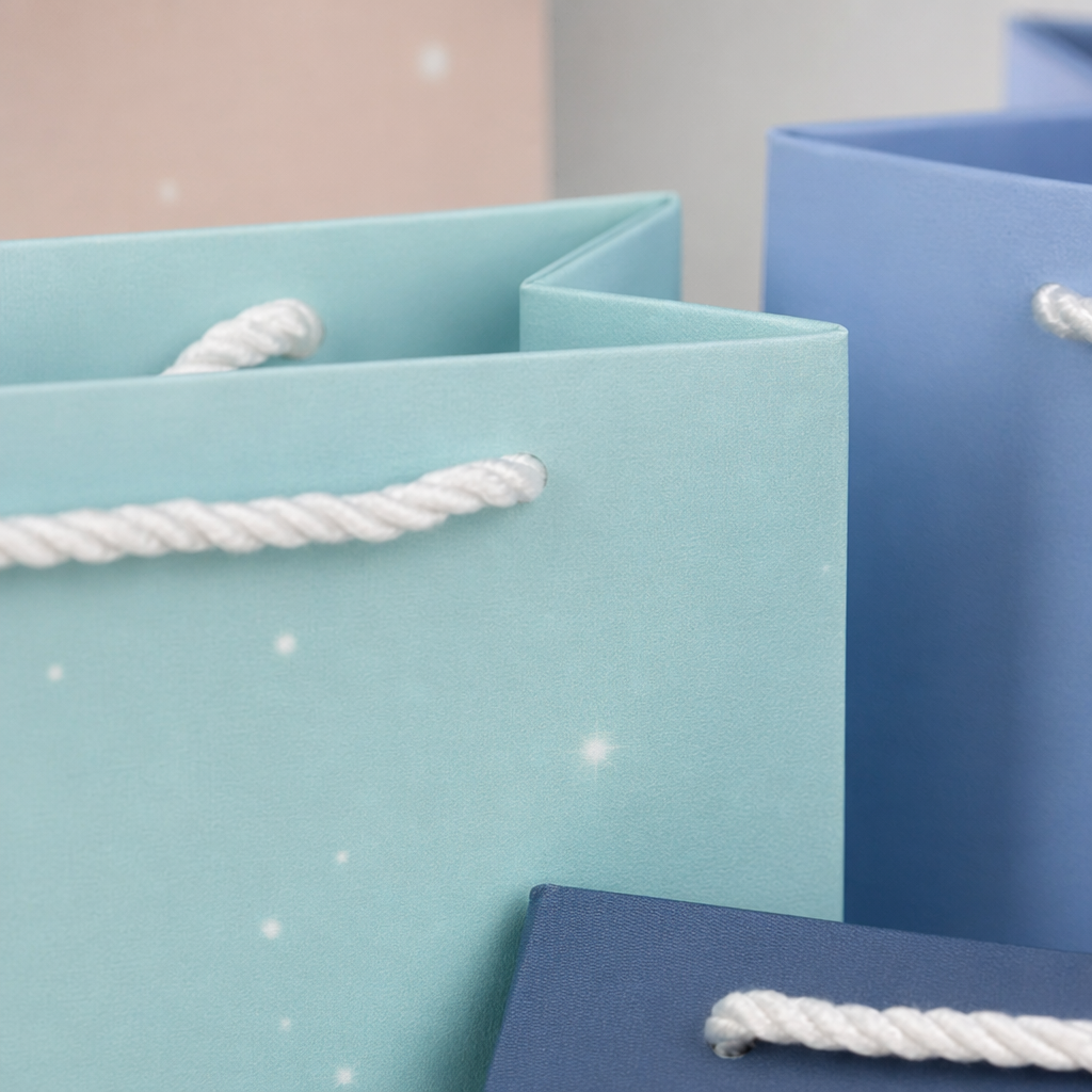 Colorful starry sky theme gift bags, large hand-held paper bags, festival party packaging bags Application Scenario