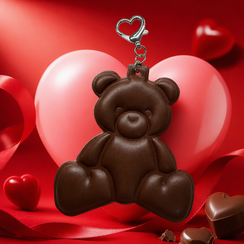 Brown bear-shaped keychain, cute plush pendant, gift and portable accessory Specification image