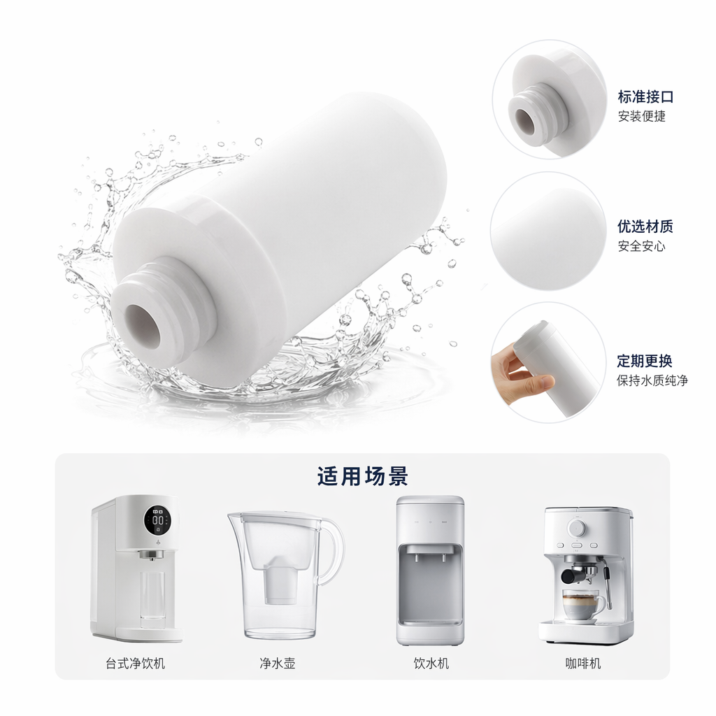 白色滤芯 通用净水器替换滤芯 高效过滤家用净水设备配件