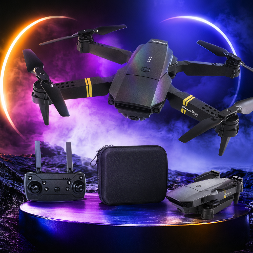 Black folding drone, lightweight and portable aerial photography device, 4K high-definition intelligent return Specification image