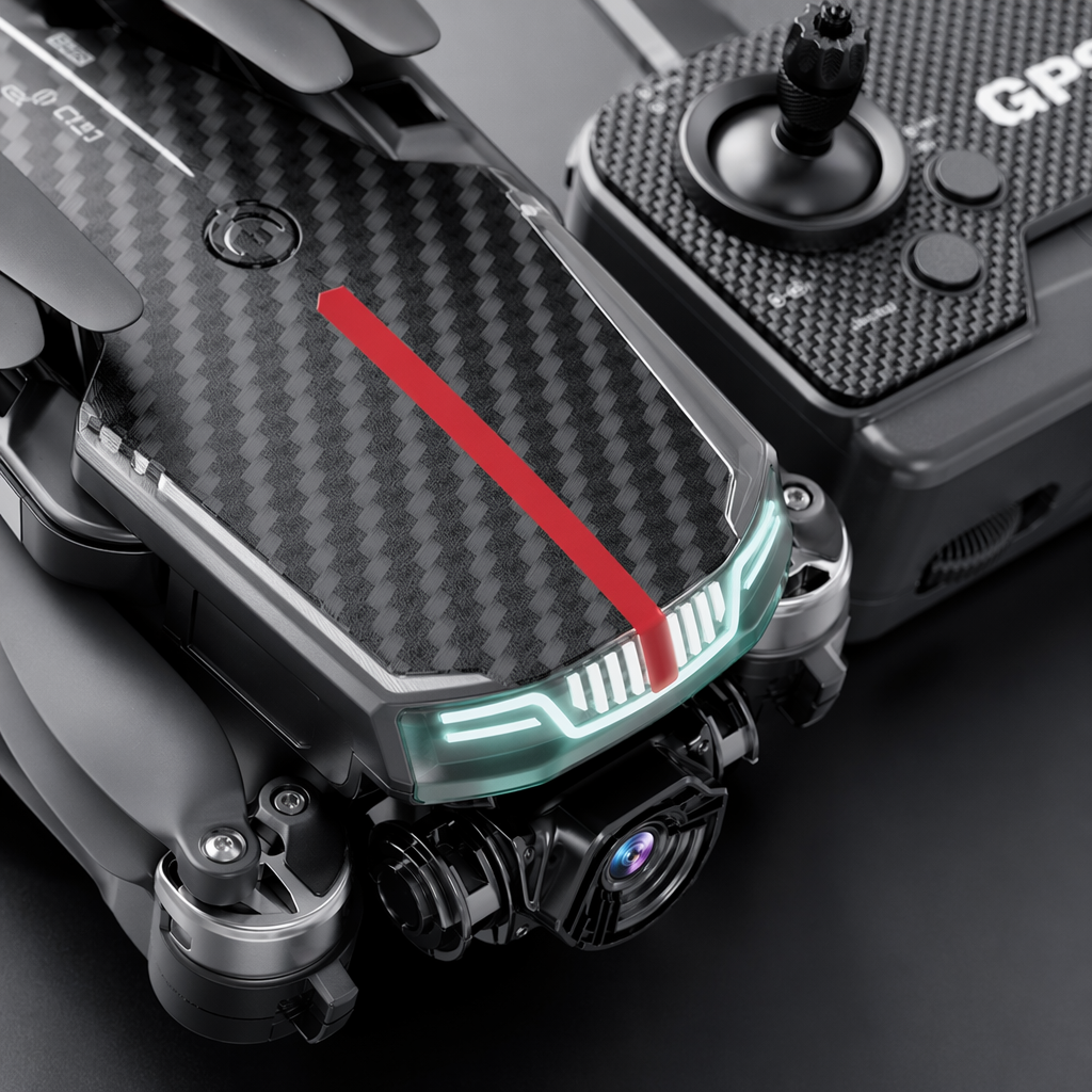 Black carbon fiber textured drone remote control set Application Scenario