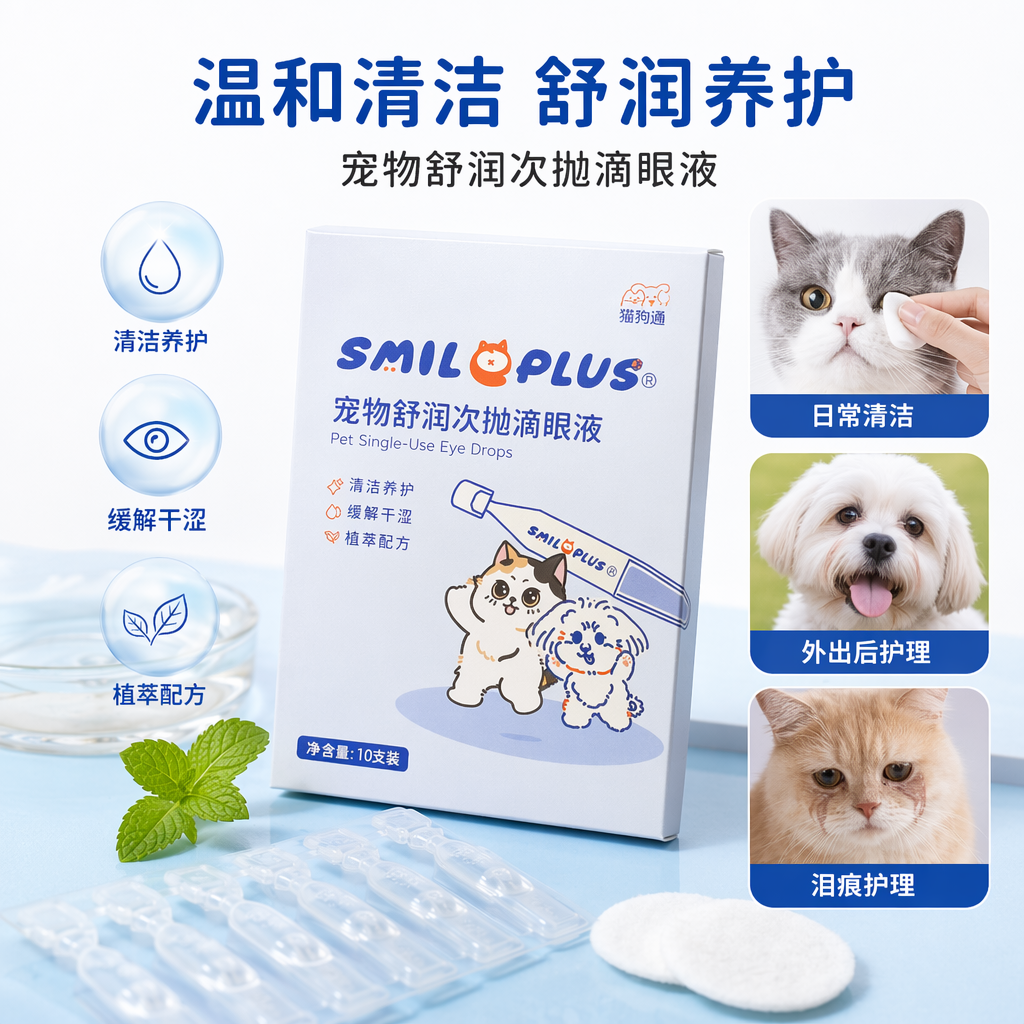 开颜宠物专用眼药水 温和护理眼部清洁